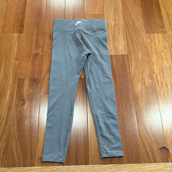 Nike Women's Sportswear Air Logo Taped 7/8 HR Leggings Grey size S - Picture 3 of 9